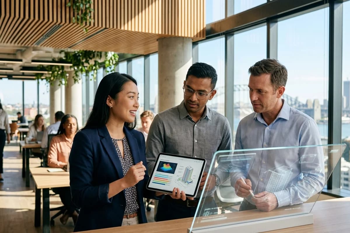 Skilled professionals collaborating in Australian workplace